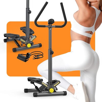 ZIWWVY Stepper Machine with Resistance Bands Mini Stepper 300LB Weight Capacity