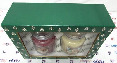Yankee Candle 14.5 oz set in box Sparkling Cinnamon and Christmas