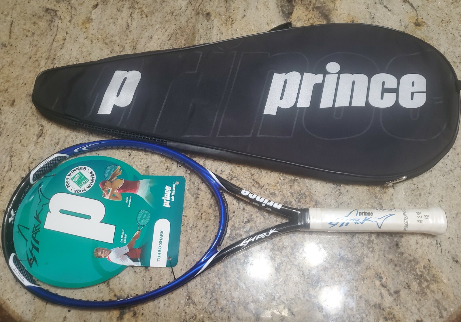 New Prince Turbo Shark 2004 Winner racket unstrung w cover Triple threat RARE eBay