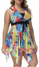 Hanna Nikole Womens Plus Size Swimsuit dress size 24 No Bottoms