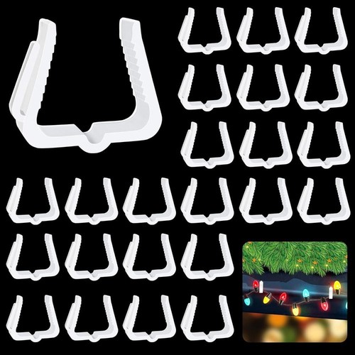 10pcs Plastic Fascia Boards Clips Sturdy Holiday Light Clip Eave