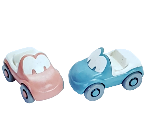 Dantoy Bioplastic Baby Spielzeugautos 2 Autos Blau Rosa Ab 6+ Monaten Neu-image