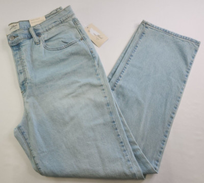 Universal Thread Womens Light Wash 90s Straight Jeans Size 16 Reg Slim Hip Thigh