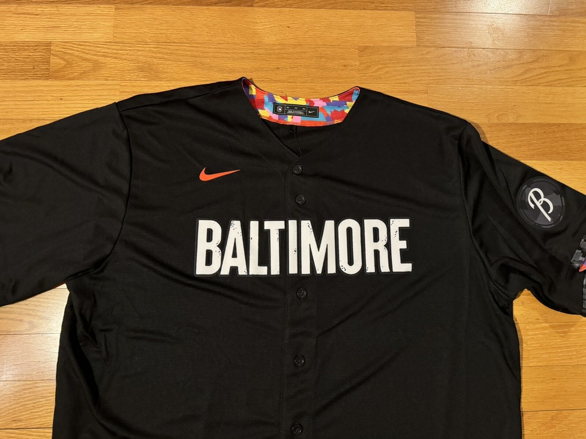 New 3XL Nike Baltimore Orioles City Connect Blank Jersey Black