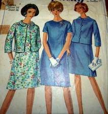 LOVELY VTG 1960s DRESS JACKET Sewing Pattern 16/36