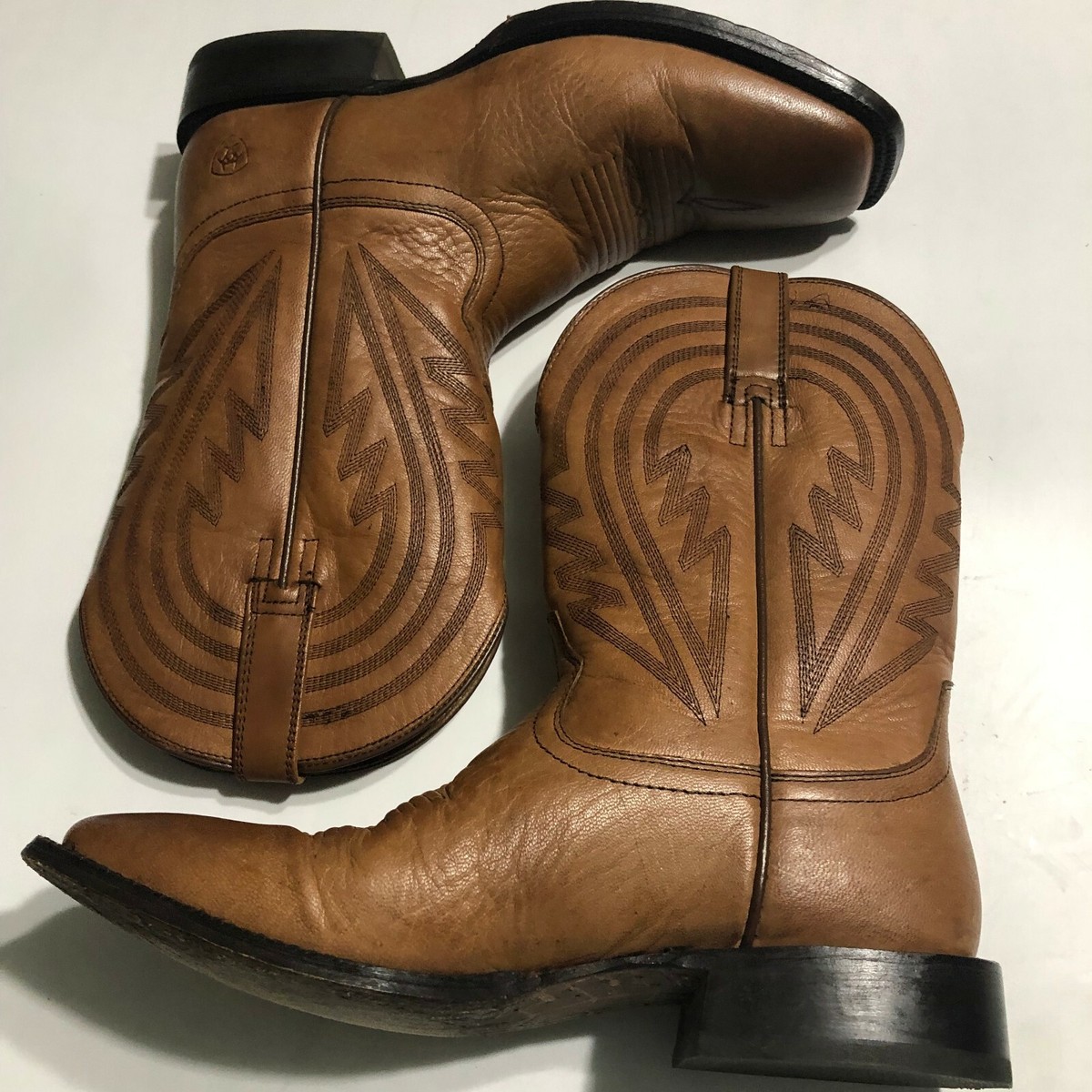 Ariat Circuit Herd Boss Western Boot Square Toe Brown Leather Size