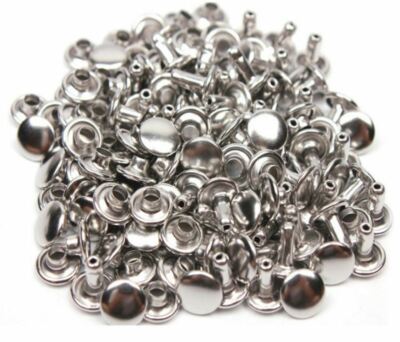 15 To 100 Sets Silver Rivets Double Cap Leather Craft Rapid Rivet Crafts