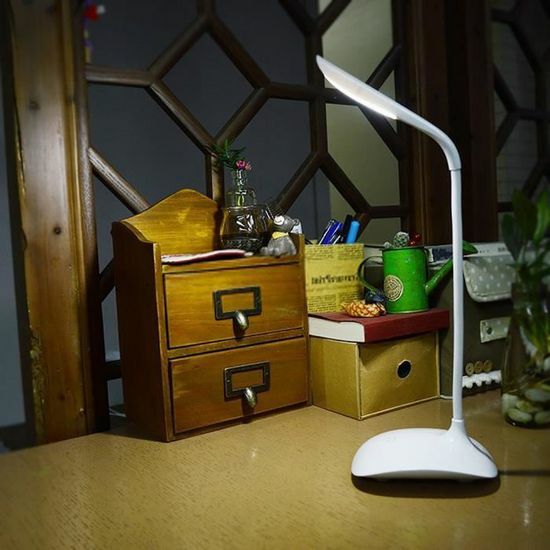 Lampe de bureau LED lecture rechargeable USB avec éclairage tactile réglable