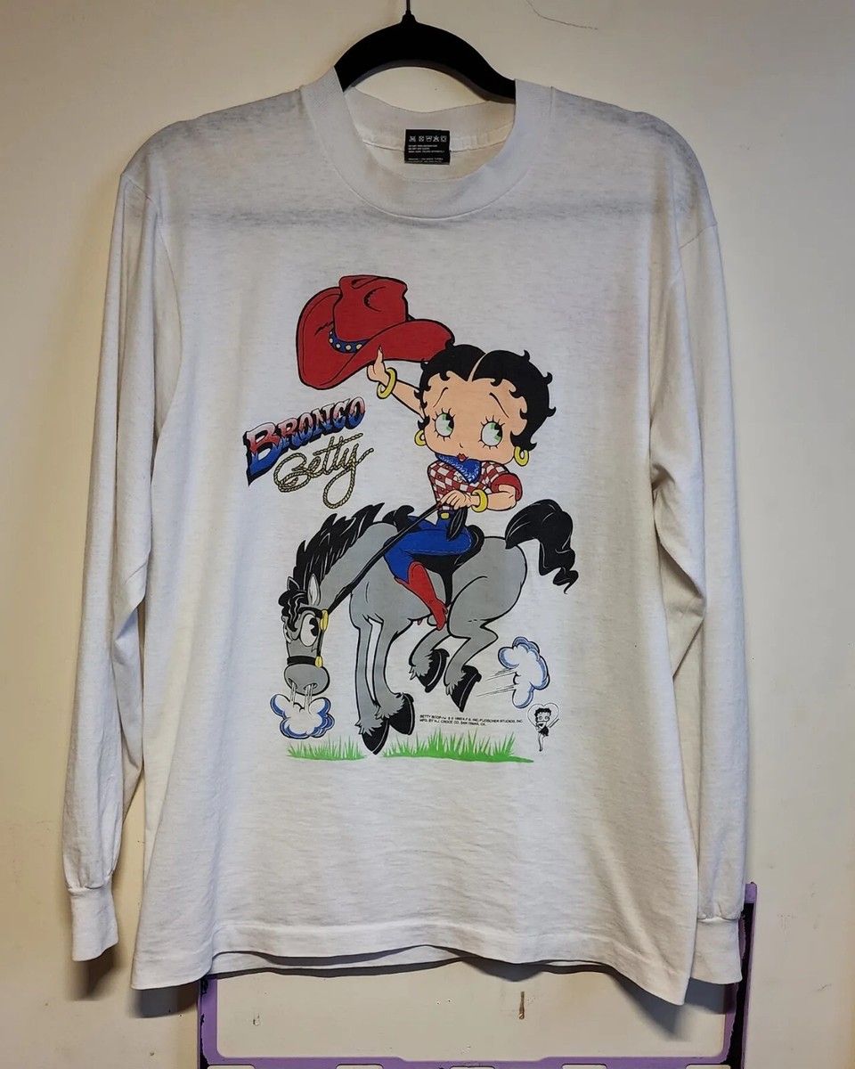 Betty Boop Bronco Betty Long Sleeve Shirt Large | eBay 