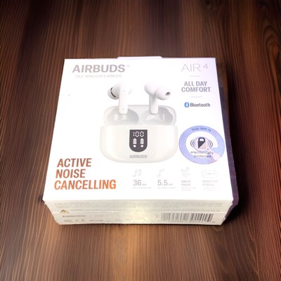 Airbuds Air4 True Wireless Earbuds and Charging Case w/ Active Noise Cancelling