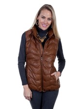 Scully Western Vest Womens Horizontal Ribbed Zip Stand Collar F0_l621