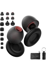 Funsound Earplugs Noise Reduction Reusable, 7 Pair Eartips NRR of 24 and 27 dB
