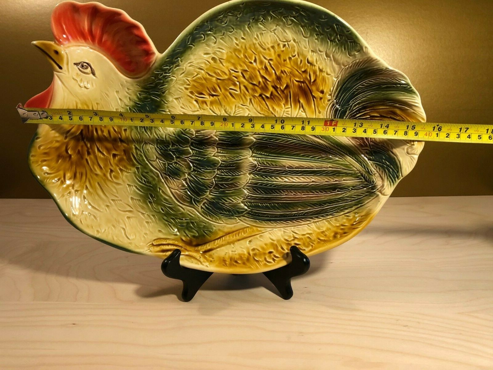 Vintage ANCORA Italian Pottery Hand Painted Chicken Hen Plate Platter ...