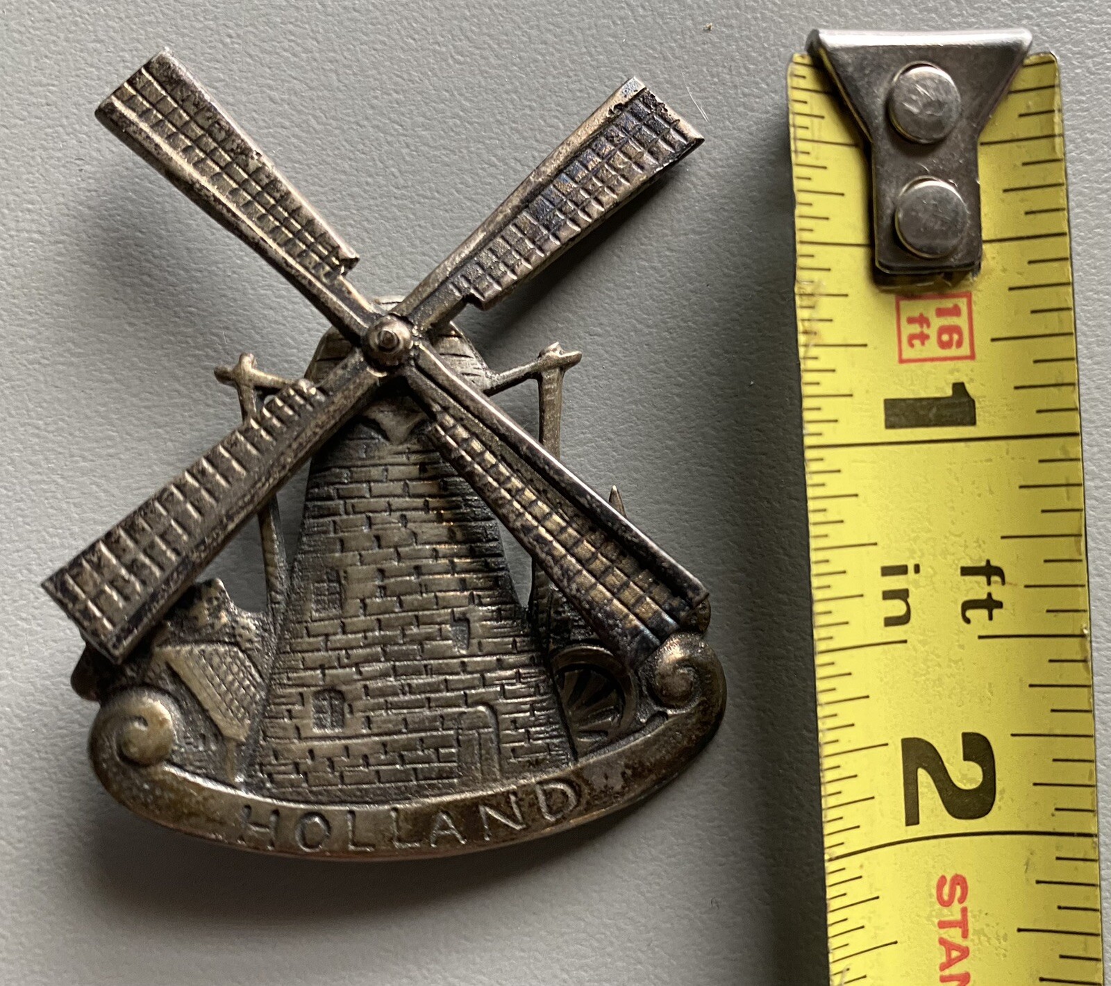 Vintage Holland Metal Plated Spinning Windmill Stick Pin Souvenir | eBay