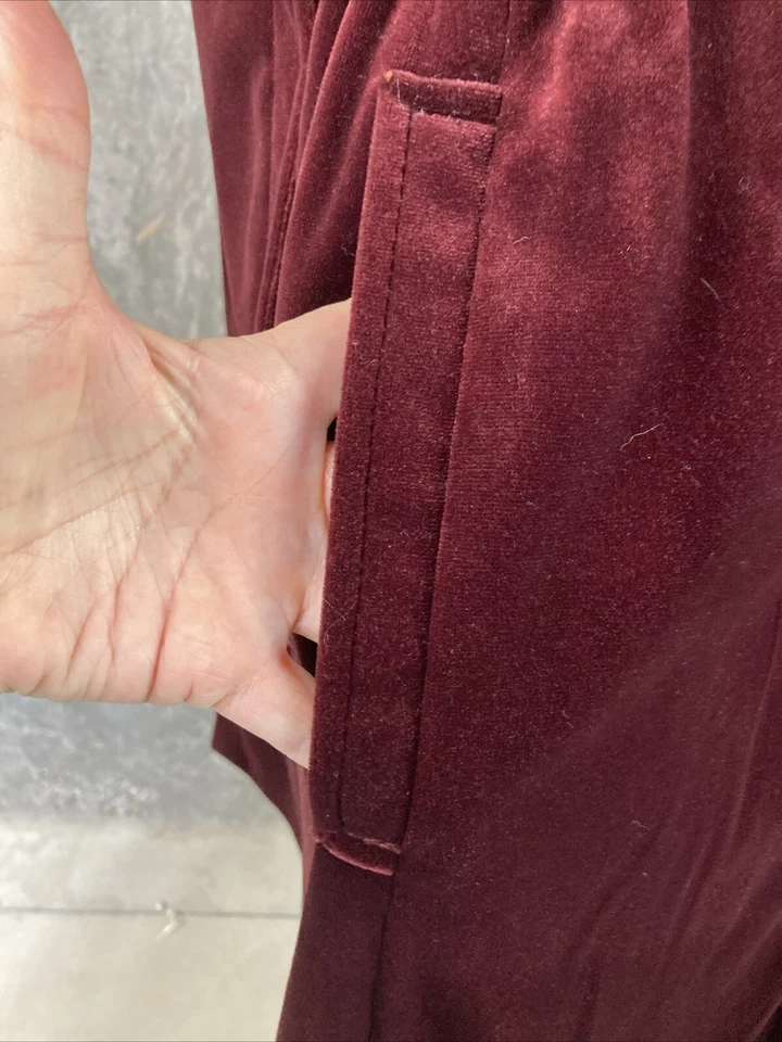 Vintage Ruby Martin Size M/L Burgundy Velvet Cape Jacket Regencycore Whimsygoth - Image 4 of 4