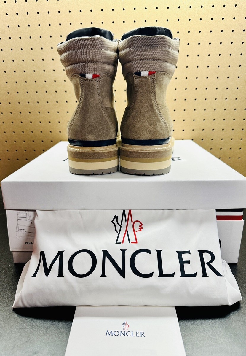 NEW Moncler PEKA Hiking Boots Medium Beige / TAN Mens Size