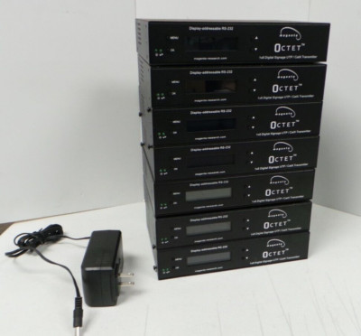 MAGENTA OCTET 1X8 DIGITAL SIGNAGE UTP / CATX RS 232 TRANSMITTER LOT OF X 7