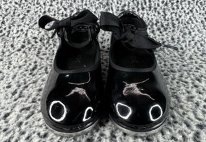 Girls Black Capezio Tele Tone Jr Tap Shoes 12