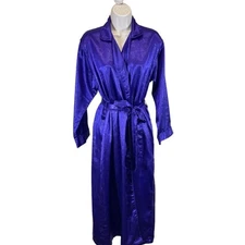 Vintage Satin purple robe “Coraline” portal circles women’s small Whimsigoth