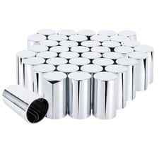 33mm x 3 1/2" Lug Nut Cover ABS Chrome Plastic Cylinder Nut 40 3 1/2" Chromed