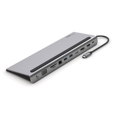 Hub Belkin USB-C 11 In 1 Adattatore Multiporta, Ingresso/Uscita Audio Da 3,5 Mm, Porta Vga, Lettore Di Schede Sd 3.0, Microsd Gigabit Ethernet, Porte USB-A 2.0, Displayport 1.2 4K, Hdmi 1.4 Pd-image