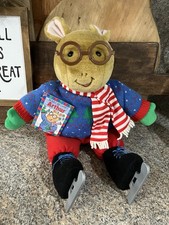 vintage 1998 Eden Marc Brown "Wintertime Ice Skating" Arthur plush