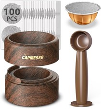 Reusable Nespresso Vertuo Pod Refill Kit with 100 Aluminum Foil Lids