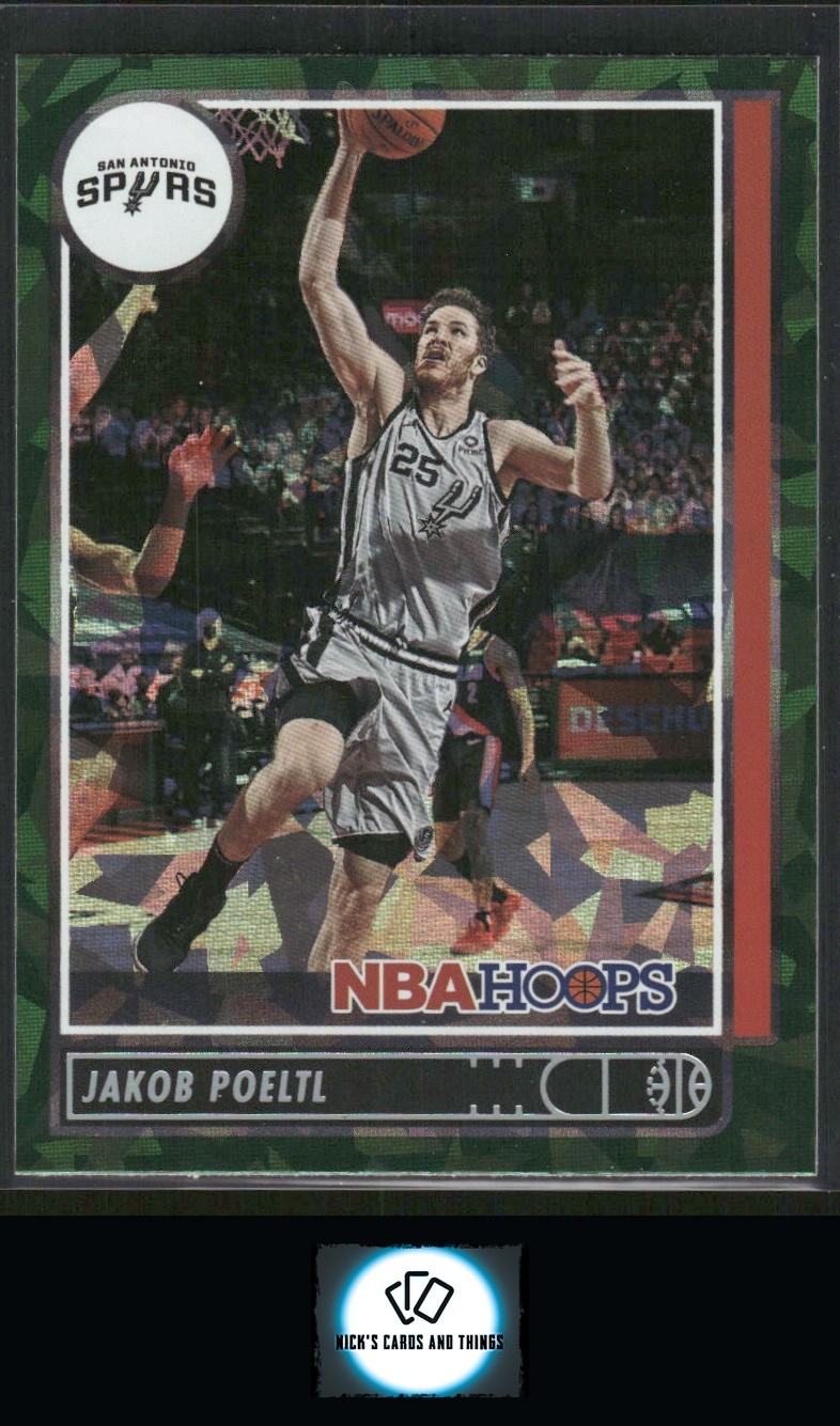 2021-22 Hoops #44 Jakob Poeltl Green Ice