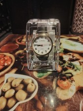 Ladies Large Face Black Strapped Watch. New