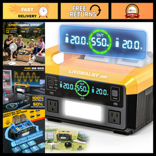550W Power Inverter for 20V Battery, DC to AC 110V, Pure Sine Wave, 2 AC Outlets