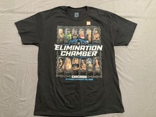 2026 WWE Elimination Chamber I Was There Roster T-Shirt CM PUNK Chicago Sz Large