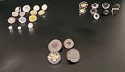 27 Unmatched Colored Shank Buttons. Various Sizes. 14 white, 9 Black, 4 Colored — photo 1