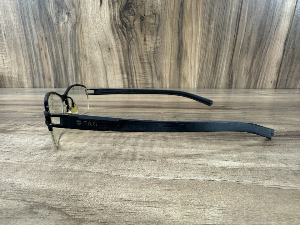 TAG HEUER TH 7622 001 Satin Black Half Rim Eyeglasses Avant Garde Frames Only - Image 2 of 4