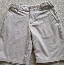 All In Motion Boys Khaki Golf Shorts Size 12 with Adjustable Waist Pockets EUC