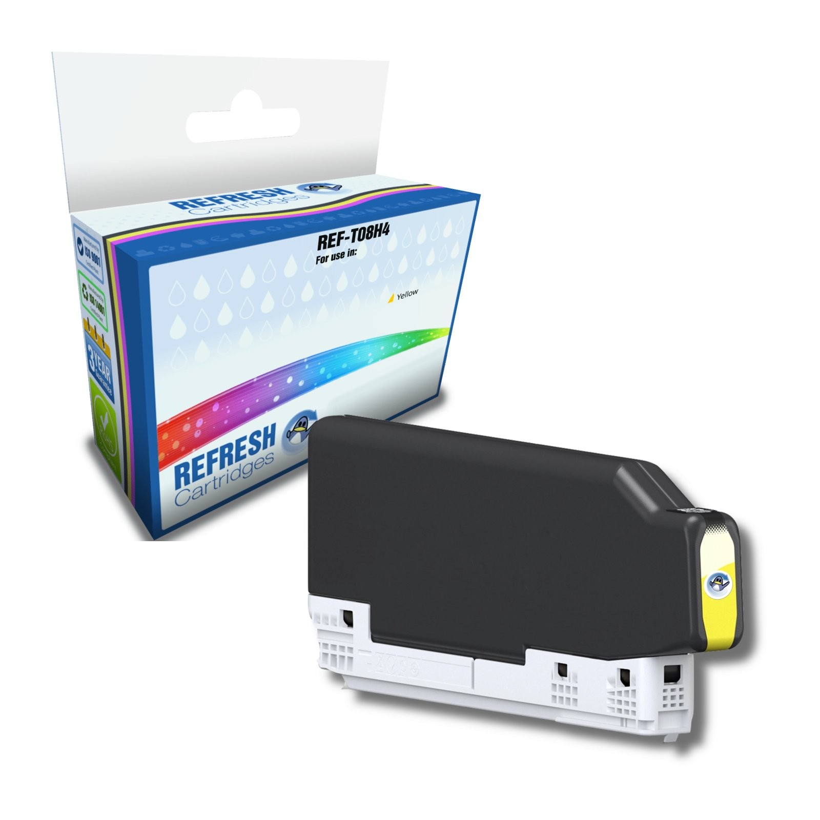 Refresh Cartridges Yellow T08H4 Ink Compatible With Epson Printers