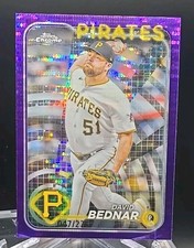 2024 Topps Chrome David Bednar Purple Sonar Refractor #d 47/275- Pirates