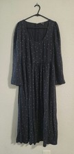 Madewell Women’s Alicia Long-Sleeve Scoopneck Midi Dress in Night Stars size 2