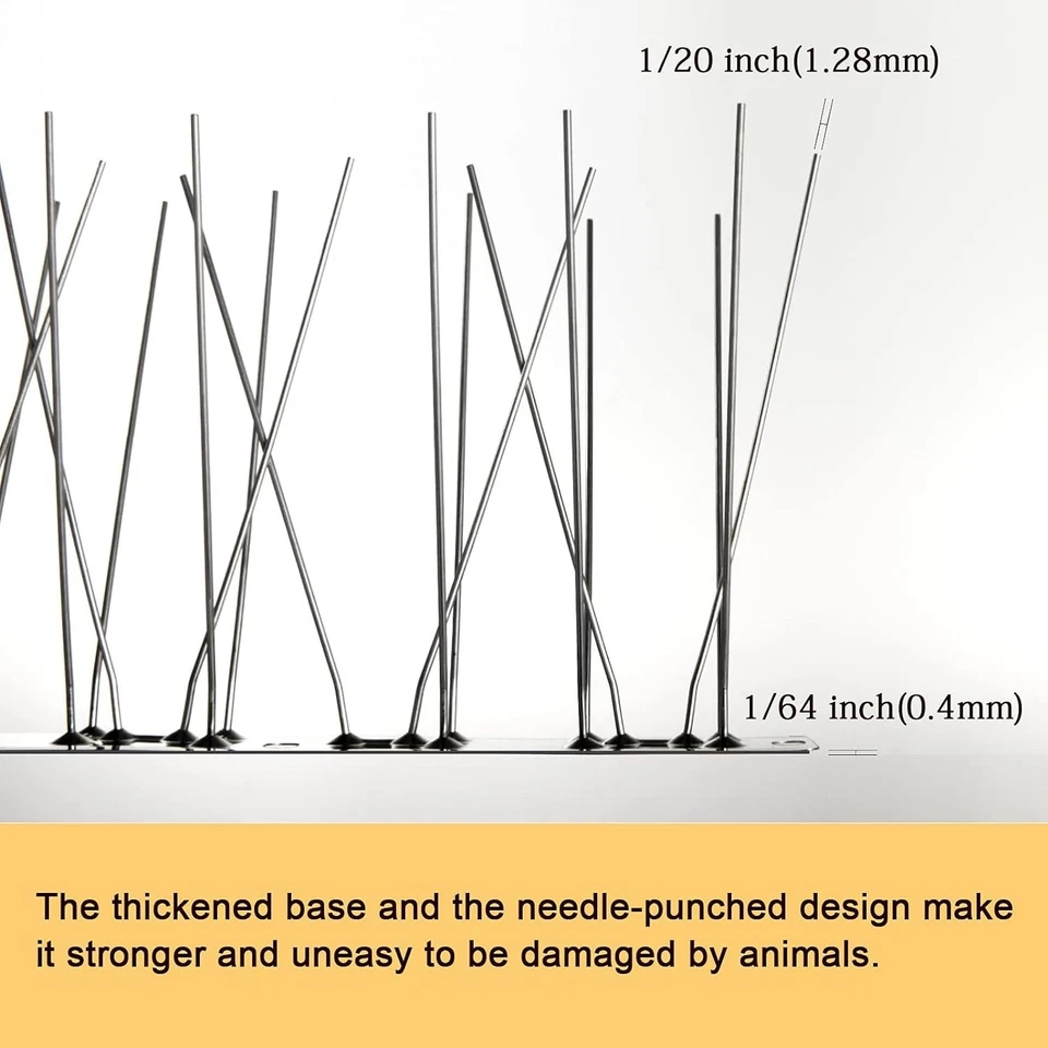 Durable Bird Deterrent Spikes - Stainless Steel Base - Image 4 of 4