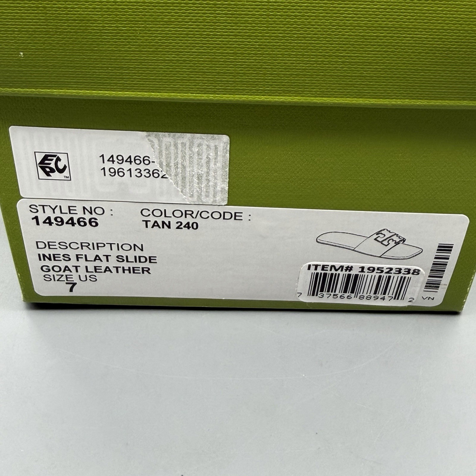 Tory Burch Ines Flat Slide Womens 7 Goat Leather Brown Designer Sandals TRIED ON thumbnail 19