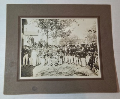 Portland Cement Company Band, Newaygo, Michigan history, cabinet photo drum