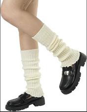Cute 80s Ruffle Leg Warmers for Women - Soft Knit Calf Accessories