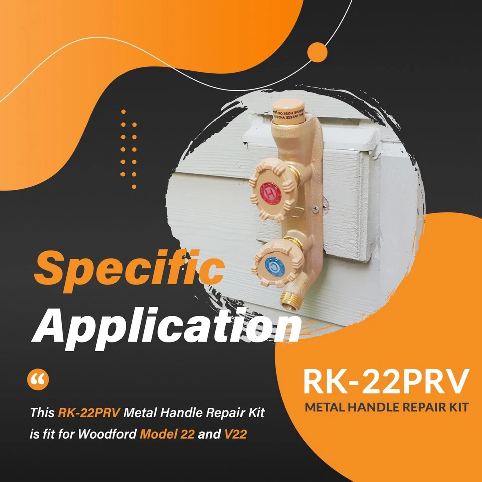 Kit de reparación mango de metal RK-22PRV para grifo de pared exterior Woodford modelo 22 y V22 Foto 2 de 4