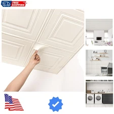 Ceiling Tiles, 16 Pack, Covered 21 Sq.Ft, Glue-up Ceil Tile Foam, Ceiling Til...