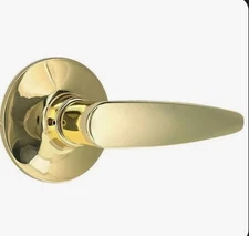 Shield Security Passage Straight Lever Bright Brass Door Knob 226945