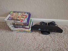 xbox 360 kinect sensor Model 1414 With 10 Games tested 