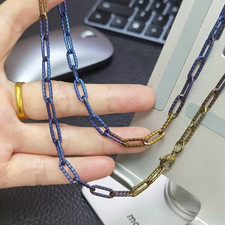 Pure Titanium O Chain Necklace 5.3mm Width Anti-allergy Men Women Jewelry Gift