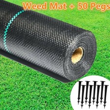 100gsm Heavy Duty Weed Control Fabric Membrane Ground Cover Garden Weed Barrier