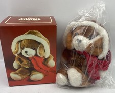 Vtg 1982 AVON Plush Puppy Stuffed Animal Jacket Red Scarf FACTORY SEALED
