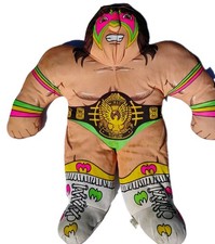 Vintage Tonka Ultimate Warrior WWF Wrestling Buddy Champion Plush Pillow 1990s