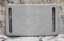 GRIP6 BELT BUCKLE - GRANITE SILVER - THIN - 1.1 INCH WIDE 39